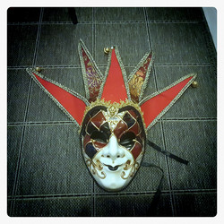 Jester (& Bard) Mask in Italian / Historical Masquerade style