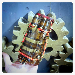 Steampunk style LED light Cuff with small spot lights