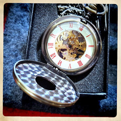 Mechanical Pocket Watch with Zodiac decor