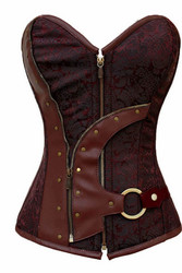 Steampunk tyylinen korsetti ja kevytmetalli luin