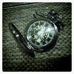 Mechanical Pocket Watch Black colour Dark inside