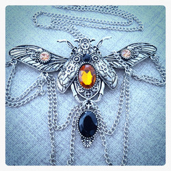 Necklace, Steampunk style Butterfly