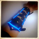 LED ranneke sinisillä valoilla, black leather