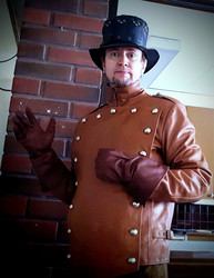 Nahkatakki Steampunk / Dieselpunk tyyliin