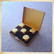 metallic dices in metal case (6D), golden colour