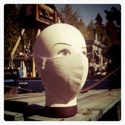 Mask from Fabric, cotton decoration mask, with inside pocket