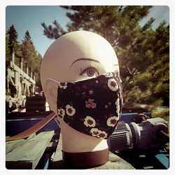 Mask from Fabric, cotton decoration mask, with inside pocket