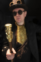 Walking Cane Telescope stick - Gentleman style - Steampunk walking cane - Telescope - Gentleman