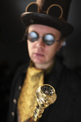 Walking Cane with Compass on the top - Gentleman style - Steampunk walking cane - Gentleman