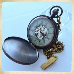 Big Mechanical Pocketwatch Brass style colour, antique style patinated with special decorations