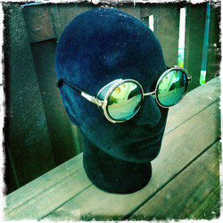 SteamPunk style sunglasses - with Mirror Lenses