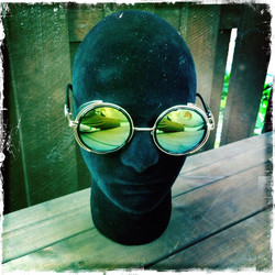 SteamPunk style sunglasses - with Mirror Lenses