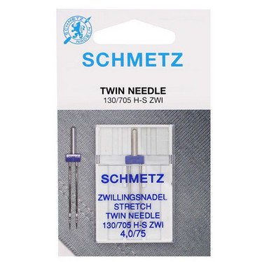 Ompelukoneneula: Schmetz stretch twin needle 75/4