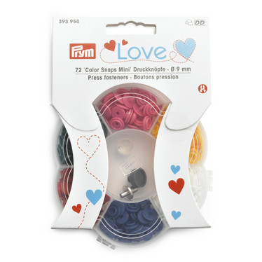 Prym Love: Snaps Mini neppari 9mm, värilajitelma 6 x 12kpl