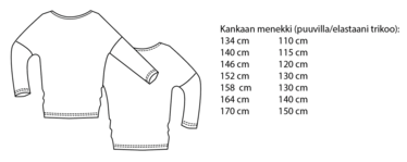 Jujuna, kaavapaketti: Teinien kaavapaketti, 134-170 cm