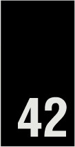 Kokomerkki (musta) - 42 - 10kpl