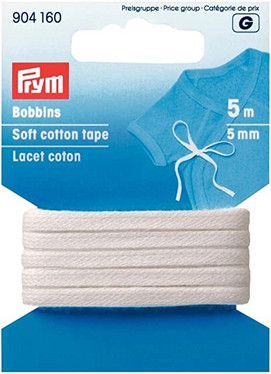 Prym: Pehmeä puuvillanauha, 5mm / 5m