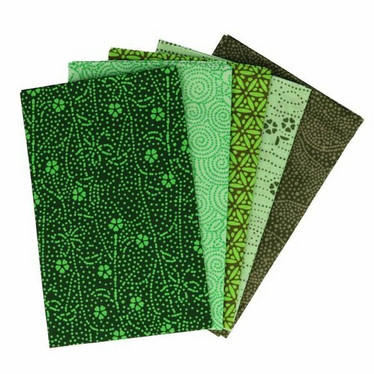 Tissu de Marie Fat quarter bundles: Käsityöpuuvillalajitelma 5 x 50x57cm (Enchanted emerald)