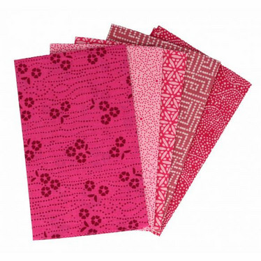 Tissu de Marie Fat quarter bundles: Käsityöpuuvillalajitelma 5 x 50x57cm (Mystical magenta)