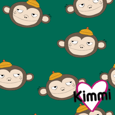 Kimmi: Monkey luomupuuvillatrikoo, vihreä