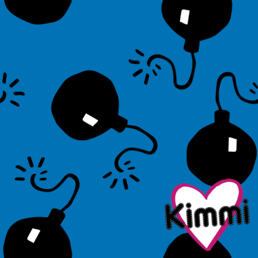 Kimmi: Bombs luomupuuvillatrikoo, sininen