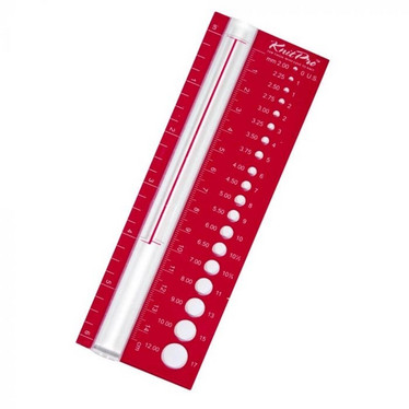 KnitPro: Puikkomitta 2.00-12.00mm, punainen