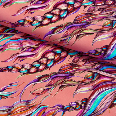 Hellin: Pony Braid luomupuuvillatrikoo, Ruusukulta