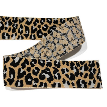 Prym: Bokserikuminauha leopardi 40mm, beige