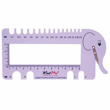 KnitPro: Puikkomitta 2.00-12.00mm, elefantti violetti