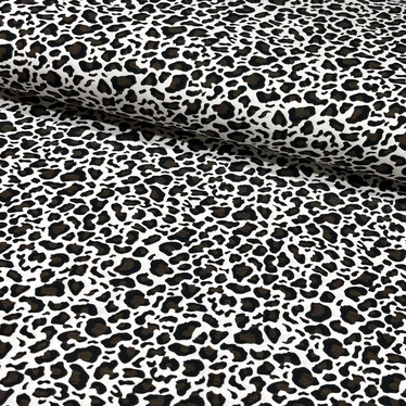 Digijoustocollege: Leopard, tummanruskea - valkoinen