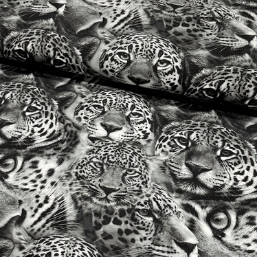 Digitrikoo: Leopardit, musta - valko - harmaa