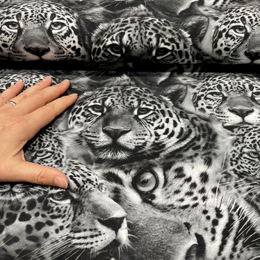 Digitrikoo: Leopardit, musta - valko - harmaa