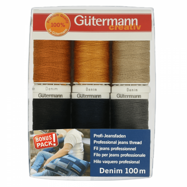 Gütermann Denim - farkkuompelulankasetti 6x100m
