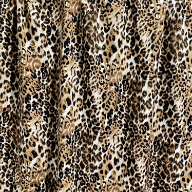 Kudottu viskoosi: Leopard, ruskea - musta
