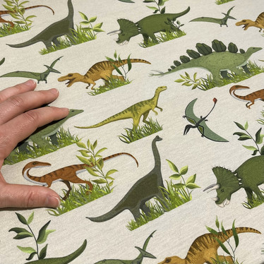 Luomupuuvillatrikoo: Dinosaurukset, taube - murrettu vihreä
