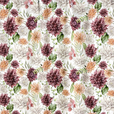Luomupuuvillatrikoo: Dahlia, valkoinen