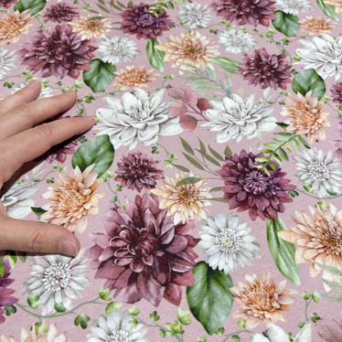 Luomupuuvillatrikoo: Dahlia, vanha roosa