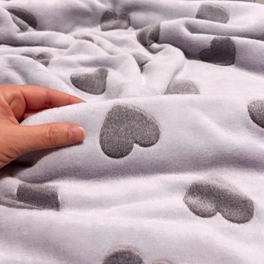 Polar fleece: Sydämet, laventeli