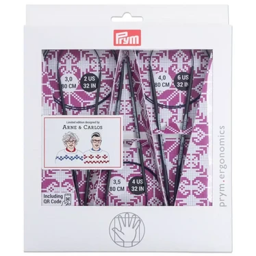 Prym: Ergo Carbon pyöröpuikkosetti 3,0-4,0mm 80cm (Arne &Carlos)