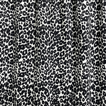 Luomupuuvillatrikoo: Leopard, musta - valkoinen