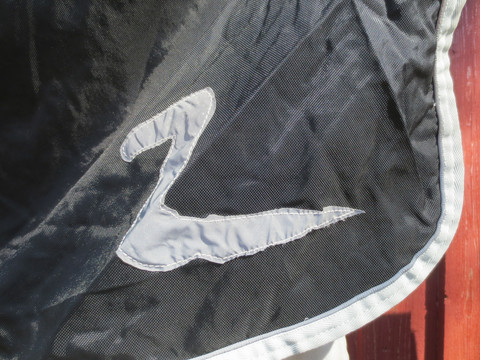 Horze musta ratsastusloimi fleecevuorella, selkämitta 75 cm