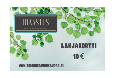 Ihaastuksen lahjakortti 10 €
