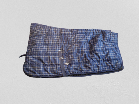 Tummansiniruudullinen n. 250 g sisätoppaloimi highneck 135 cm