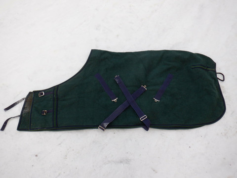 Paksu vihreä villaloimi 130 cm