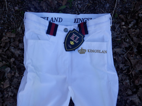 UUDET Kingslandin valkoiset ratsastushousut polvipaikoilla 34