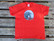 UUSI Hevosaiheinen punainen T-paita, koko 128 cm