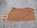 Ruskea fleeceloimi beige-valkoisella kantilla 140 cm