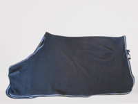 Musta fleeceloimi valkoisilla kanteilla 130 cm