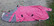 Harry´s Horse jämäkkä pinkki-harmaa puuvillaloimi 135 cm
