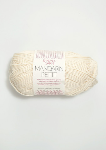 Sandnes Mandarin Petit, naturvit 1012